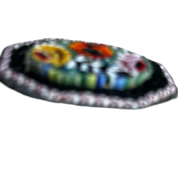 HANDCRAFTED MOSAIC LARGE PIN WITH FLOWERS - MADE IN ITALY - Picture 3 of 9